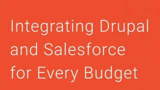 Title page of white paper, entitled Integrating Drupal and Salesforce for Every Budget